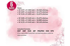 Floral Parachute Machine Embroidery Design - 6 Sizes Product Image 3