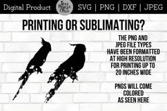 Floral Parakeet Design features wildflowers inside a parakeet bird silhouette.  Directions given for using PNG or JPEG in sublimation or printing projects.