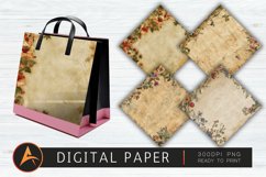 Floral Parchment Letter Digital Paper Product Image 1
