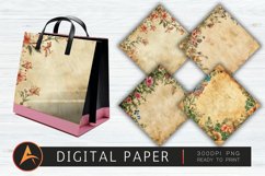 Floral Parchment Letter Digital Paper Product Image 1