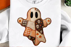 Floral Patchwork Halloween Ghost PNG Product Image 2