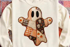 Floral Patchwork Halloween Ghost PNG Product Image 4