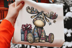 Floral Patchwork Reindeer Clipart Product Image 2