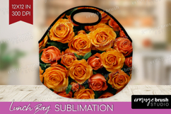 Pastel Floral Lunch Bag - Flower Field Lunch Bug PNG Product Image 1