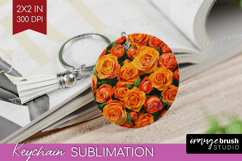 Pastel Floral Keychain PNG - Flower Field Keychain Product Image 1