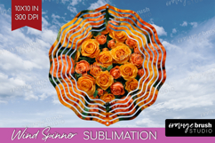 Pastel Floral Wind Spinner Sublimation PNG - Flower Field Product Image 1