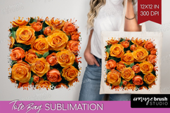 Pastel Floral Tote Bag - Flower Field Tote Bag PNG Product Image 1