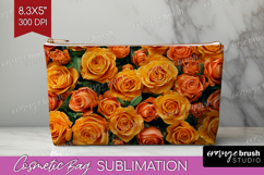 Pastel Floral Cosmetic Bag - Flower Field Makeup Bag PNG Product Image 1