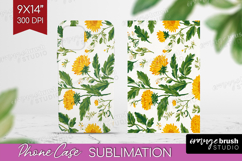 Floral Phone Case PNG - Spring Flowers Case PNG Sublimation Product Image 1