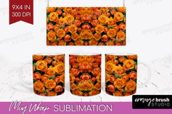 Pastel Floral Mug Wrap - Flower Field Mug PNG Sublimation Product Image 1