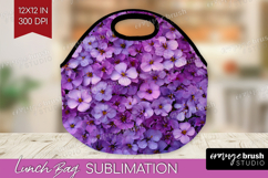 Pastel Floral Lunch Bag - Flower Field Lunch Bug PNG Product Image 1