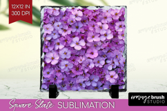 Pastel Floral Slate PNG - Flower Field Square Slate Product Image 1