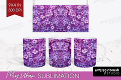 Pastel Floral Mug Wrap - Flower Field Mug PNG Sublimation Product Image 1