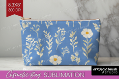 Floral Cosmetic Bag - Spring Flowers Makeup Bag PNG Product Image 1