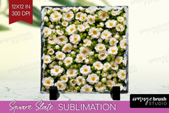 Pastel Floral Slate PNG - Flower Field Square Slate Product Image 1