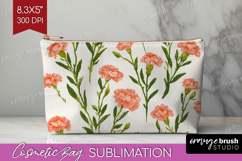 Floral Cosmetic Bag - Spring Flowers Makeup Bag PNG Product Image 1