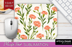 Floral Mouse Pad Sublimation - Spring Flowers Mousepad PNG Product Image 1
