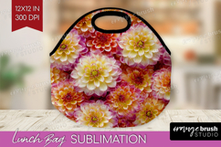 Pastel Floral Lunch Bag - Flower Field Lunch Bug PNG Product Image 1