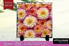 Pastel Floral Slate PNG - Flower Field Square Slate Product Image 1