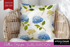 Floral Pillow Sublimation - Spring Flowers Pillow Cover PNG Product Image 1