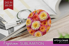 Pastel Floral Keychain PNG - Flower Field Keychain Product Image 1