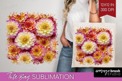 Pastel Floral Tote Bag - Flower Field Tote Bag PNG Product Image 1