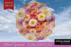 Pastel Floral Wind Spinner Sublimation PNG - Flower Field Product Image 1
