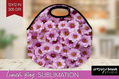 Pastel Floral Lunch Bag - Flower Field Lunch Bug PNG Product Image 1