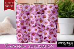 Pastel Floral Tumbler Wrap - Flower Field Tumbler PNG Product Image 1