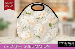 Floral Lunch Bag - Spring Flowers Lunch Bug PNG Sublimation Product Image 1