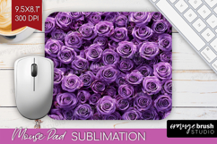 Pastel Floral Mouse Pad Sublimation - Flower Field Mousepad Product Image 1