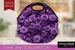 Pastel Floral Lunch Bag - Flower Field Lunch Bug PNG Product Image 1