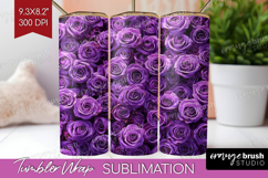 Pastel Floral Tumbler Wrap - Flower Field Tumbler PNG Product Image 1