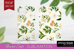 Floral Phone Case PNG - Spring Flowers Case PNG Sublimation Product Image 1