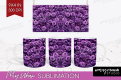 Pastel Floral Mug Wrap - Flower Field Mug PNG Sublimation Product Image 1