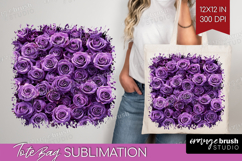 Pastel Floral Tote Bag - Flower Field Tote Bag PNG Product Image 1