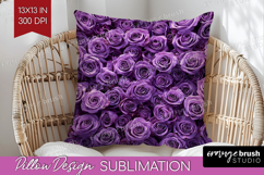 Pastel Floral Pillow Sublimation - Flower Field Pillow Cover Product Image 1