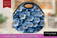 Pastel Floral Lunch Bag - Flower Field Lunch Bug PNG Product Image 1