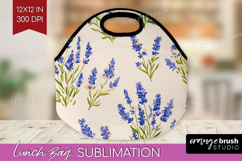 Floral Lunch Bag - Spring Flowers Lunch Bug PNG Sublimation Product Image 1