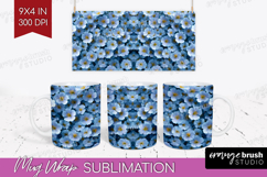 Pastel Floral Mug Wrap - Flower Field Mug PNG Sublimation Product Image 1