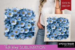 Pastel Floral Tote Bag - Flower Field Tote Bag PNG Product Image 1