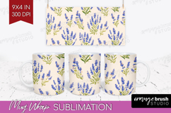Floral Mug Wrap - Spring Flowers Mug PNG Sublimation Product Image 1