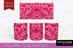 Pastel Floral Mug Wrap - Flower Field Mug PNG Sublimation Product Image 1