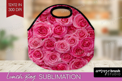 Pastel Floral Lunch Bag - Flower Field Lunch Bug PNG Product Image 1