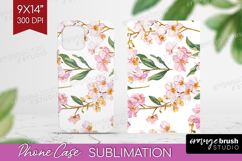 Floral Phone Case PNG - Spring Flowers Case PNG Sublimation Product Image 1