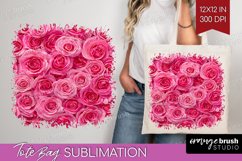 Pastel Floral Tote Bag - Flower Field Tote Bag PNG Product Image 1