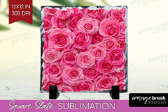 Pastel Floral Slate PNG - Flower Field Square Slate Product Image 1