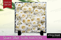 Pastel Floral Slate PNG - Flower Field Square Slate Product Image 1