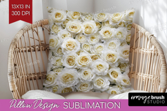 Pastel Floral Pillow Sublimation - Flower Field Pillow Cover Product Image 1