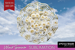 Pastel Floral Wind Spinner Sublimation PNG - Flower Field Product Image 1